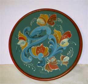 Eight Inch Blue Plate with Rim